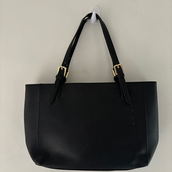 Tory Burch Small openTop Saffiano Leather Tote Bag In black. - Picture 2 of 8